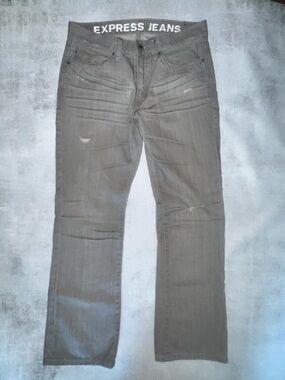 VINTAGE 2010 Express Men's Gray Distressed Jeans